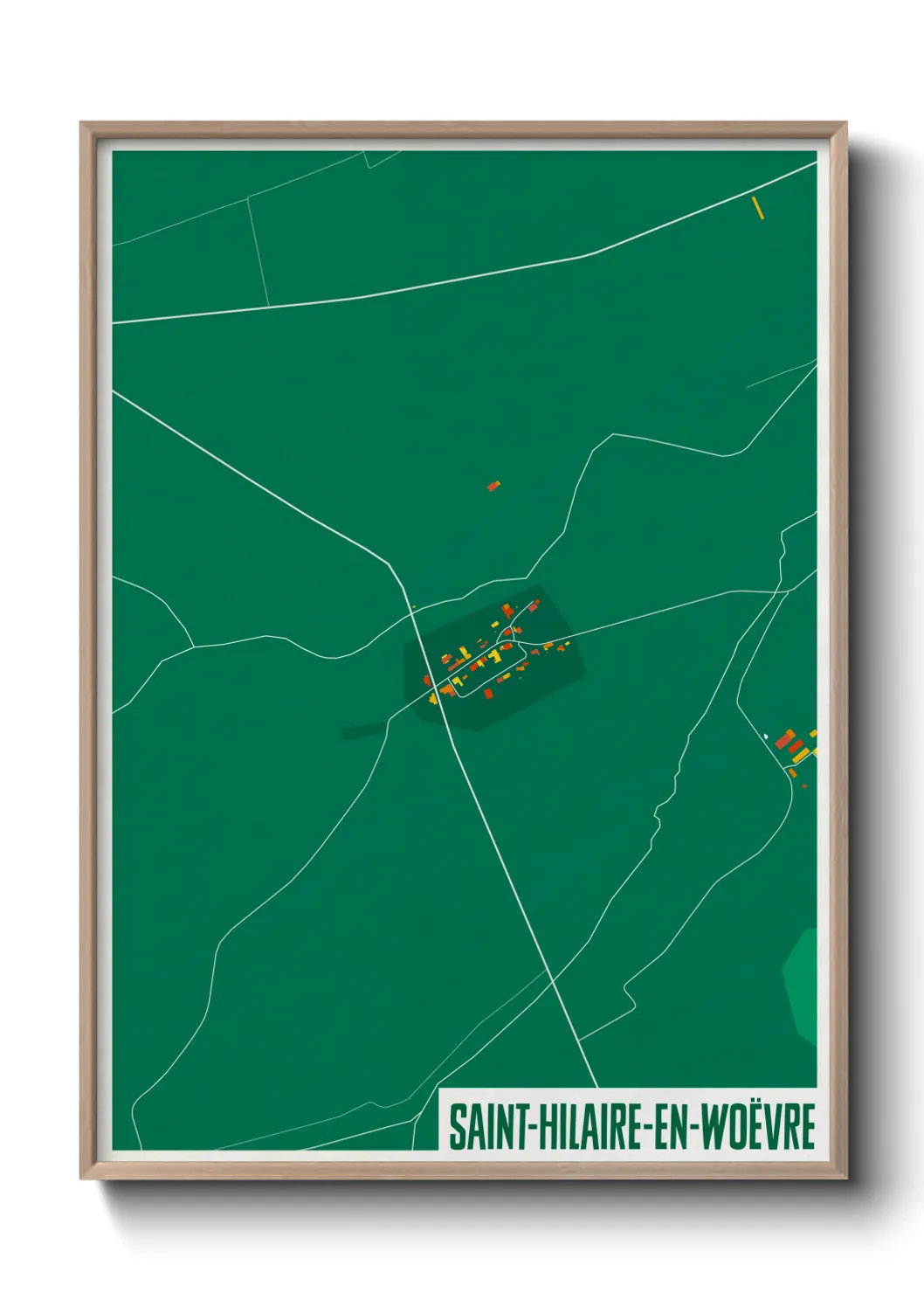 Une affiche de carte sur Saint-Hilaire-en-Woëvre
