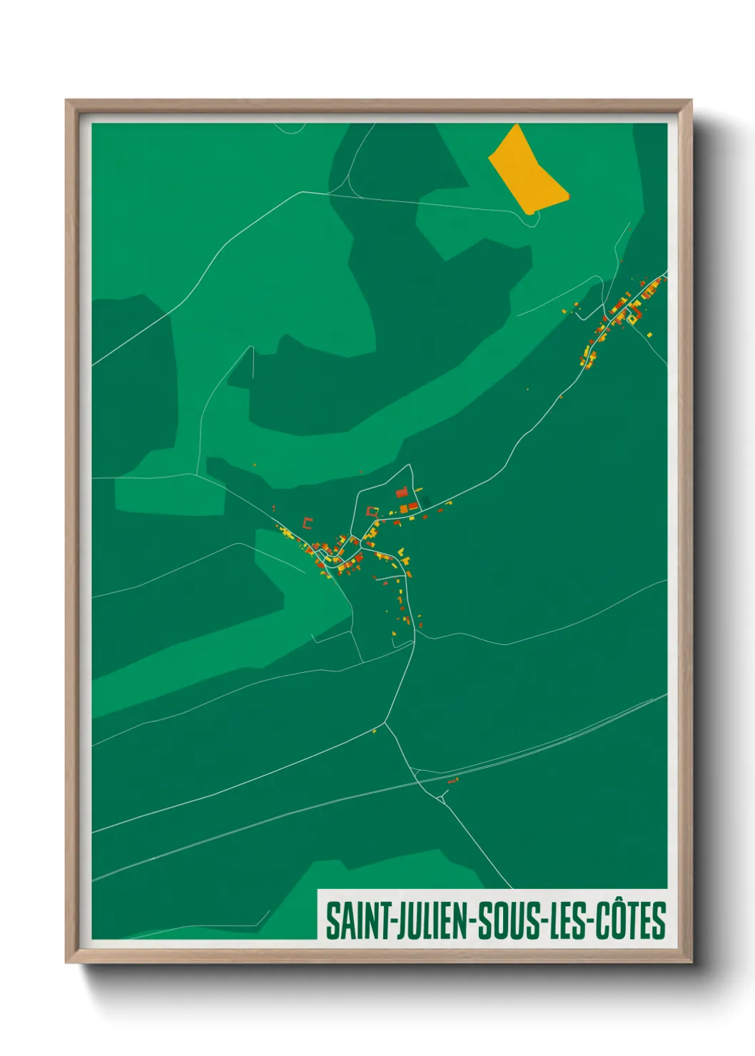 Une affiche de carte sur Saint-Julien-sous-les-Côtes