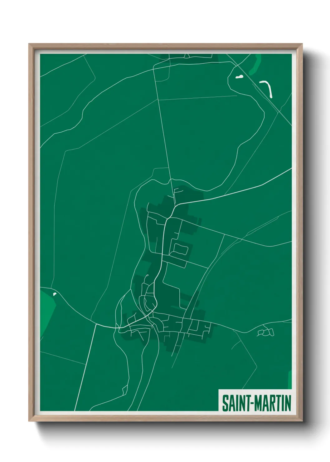 Une affiche de carte sur Saint-Martin