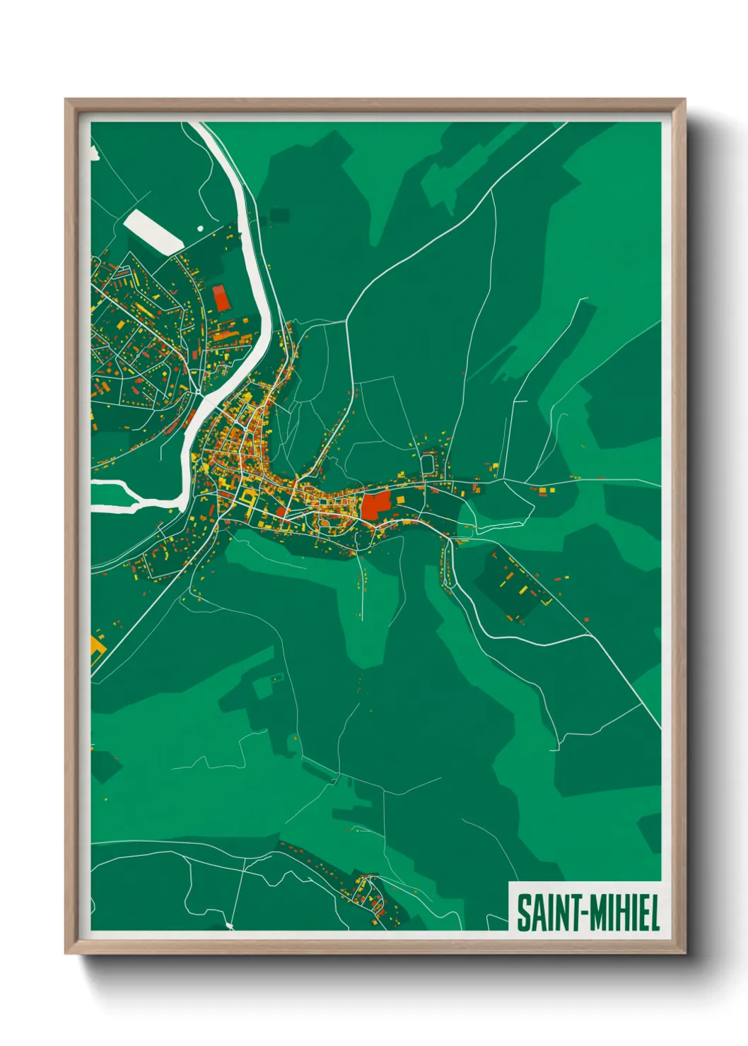 Une affiche de carte sur Saint-Mihiel