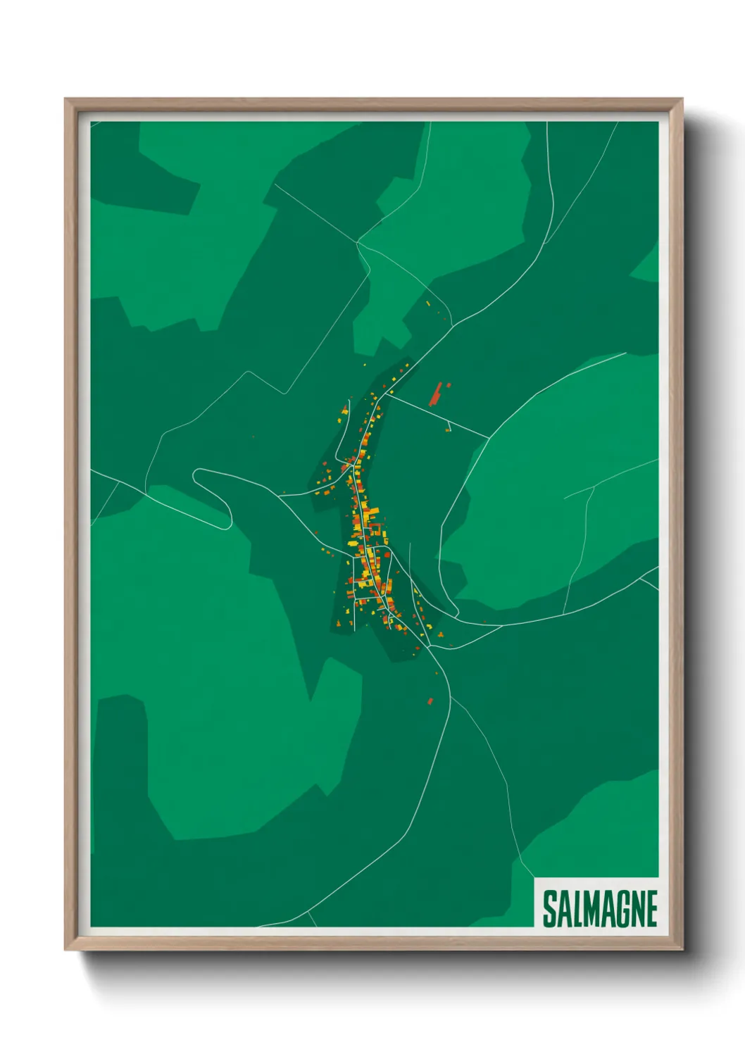 Une affiche de carte sur Salmagne