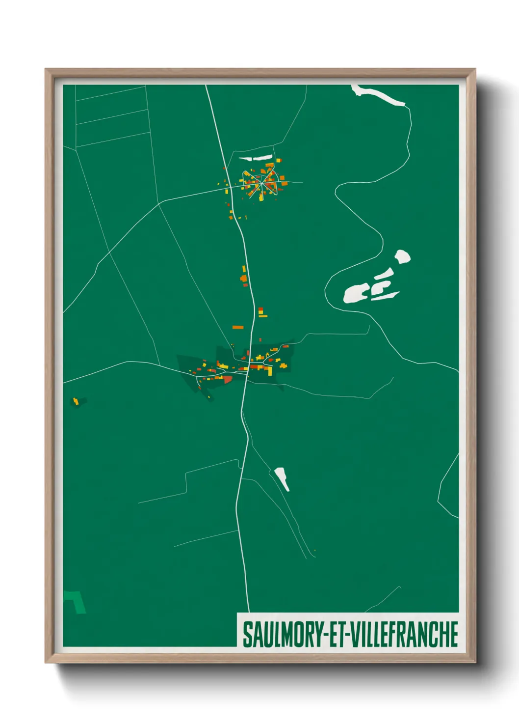 Une affiche de carte sur Saulmory-et-Villefranche