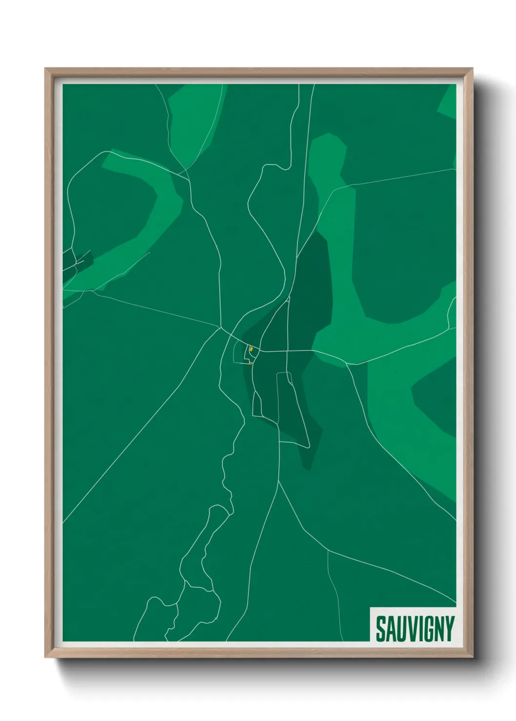 Une affiche de carte sur Sauvigny