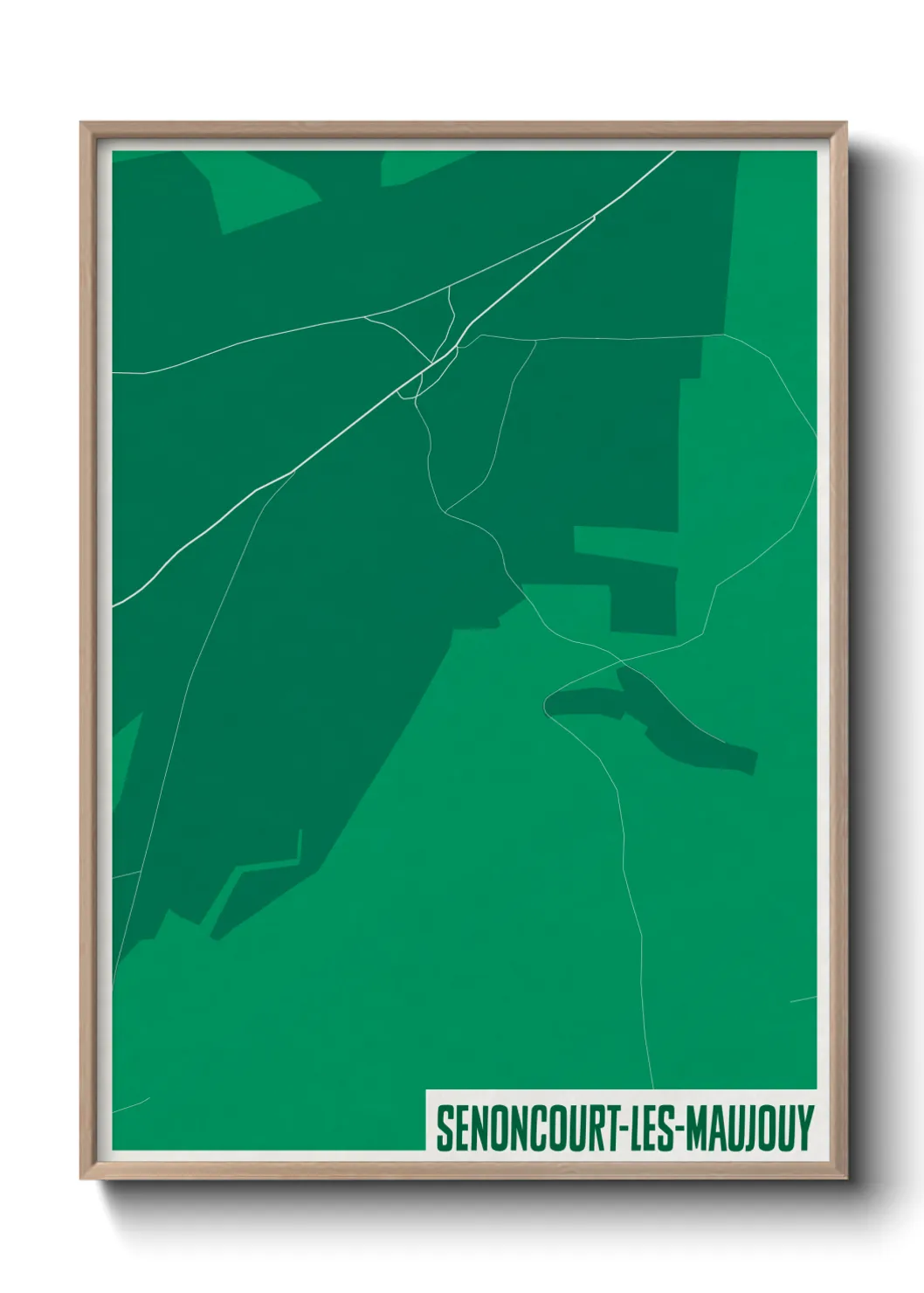 Une affiche de carte sur Senoncourt-les-Maujouy