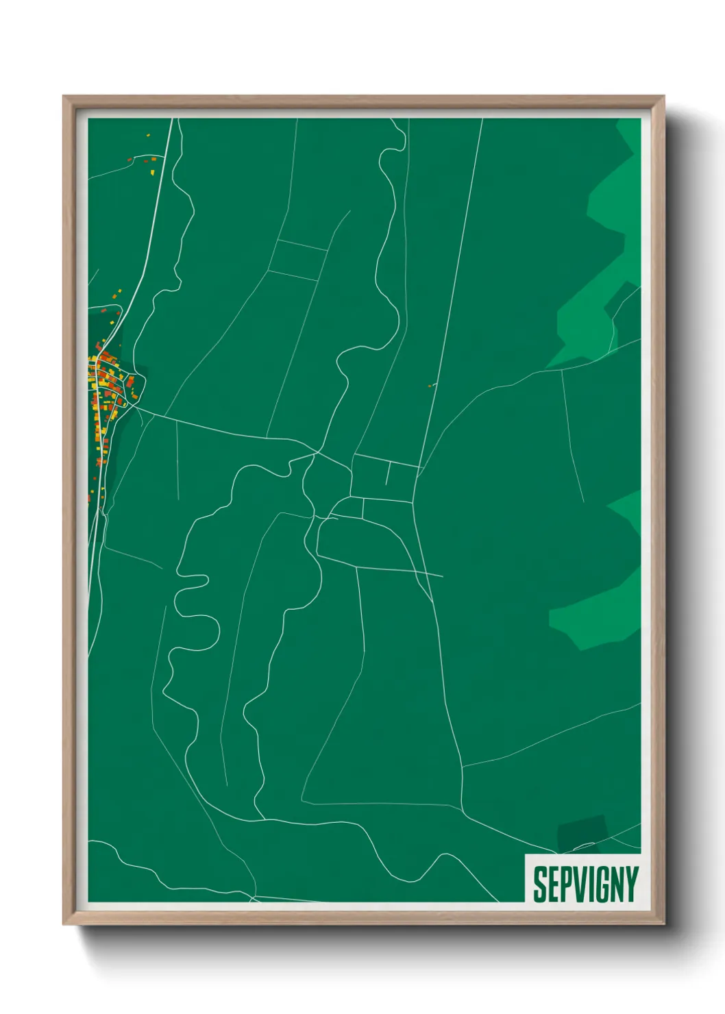 Une affiche de carte sur Sepvigny