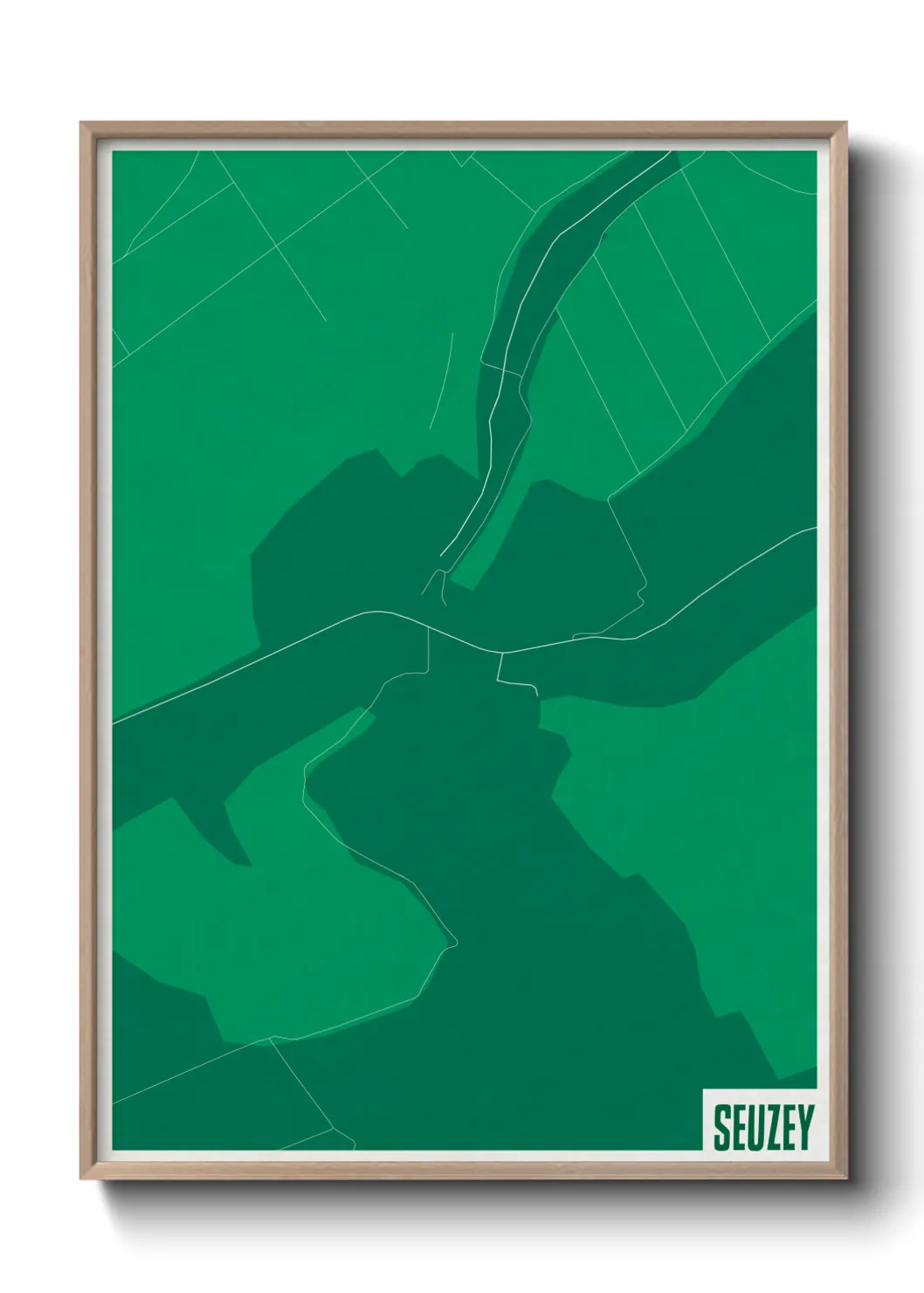 Une affiche de carte sur Seuzey