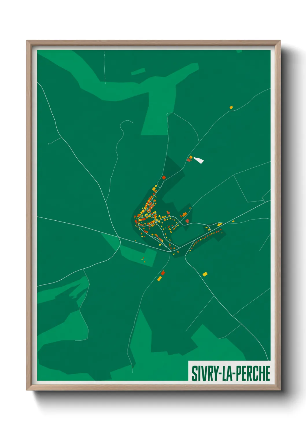 Une affiche de carte sur Sivry-la-Perche