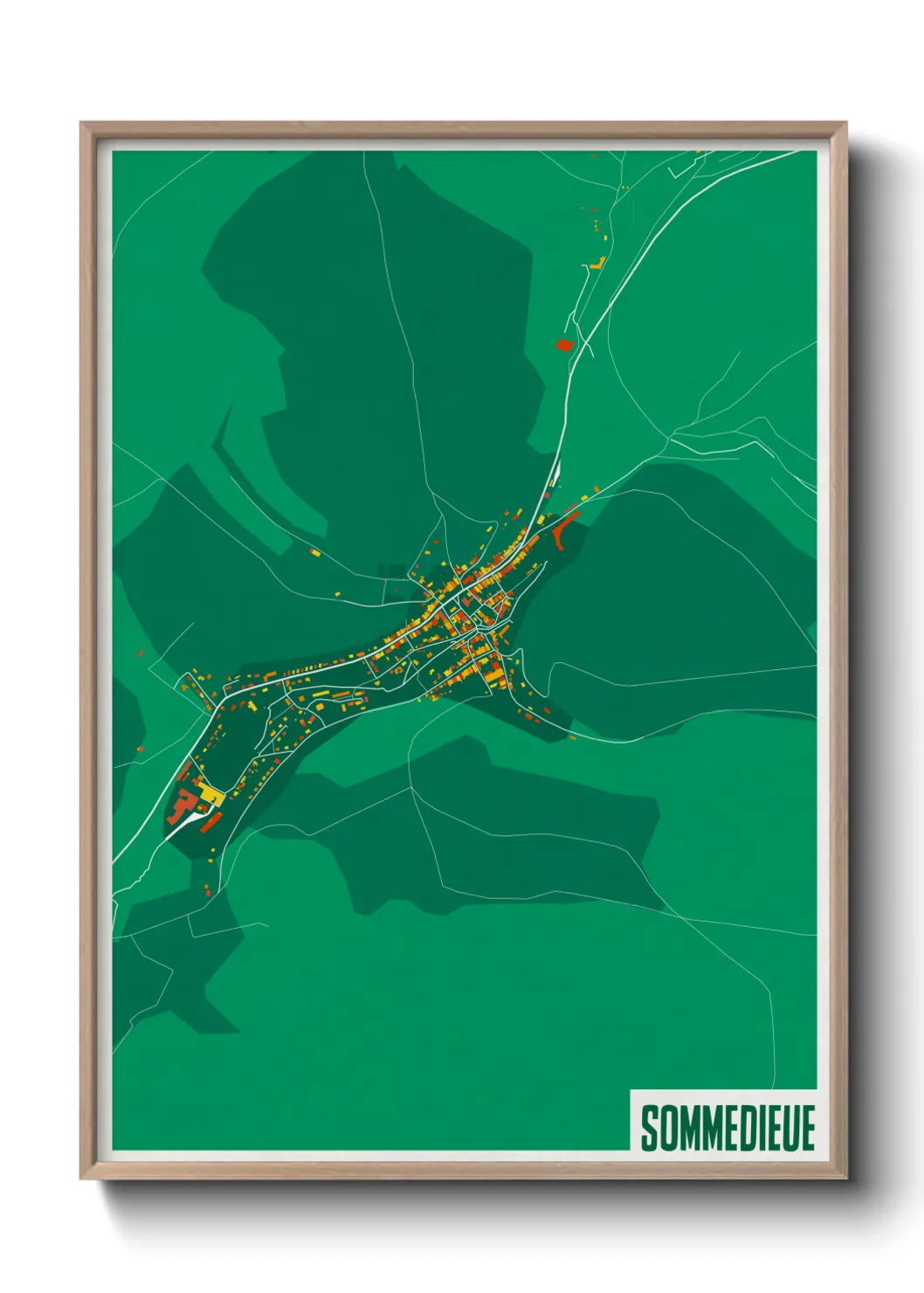 Une affiche de carte sur Sommedieue