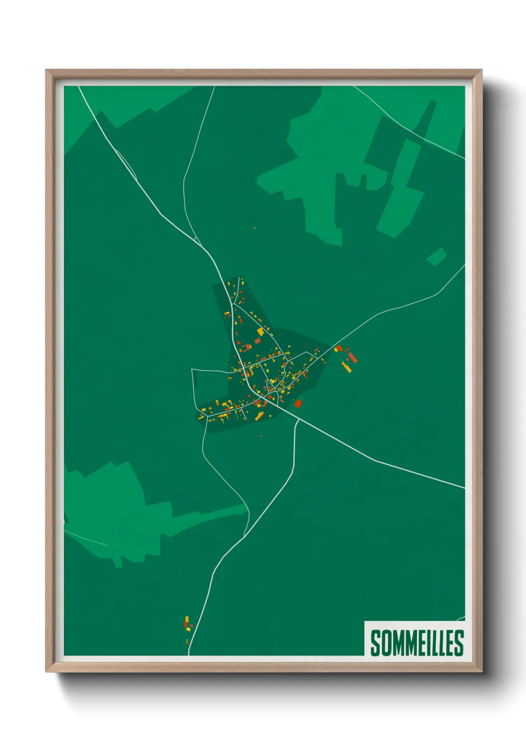 Une affiche de carte sur Sommeilles