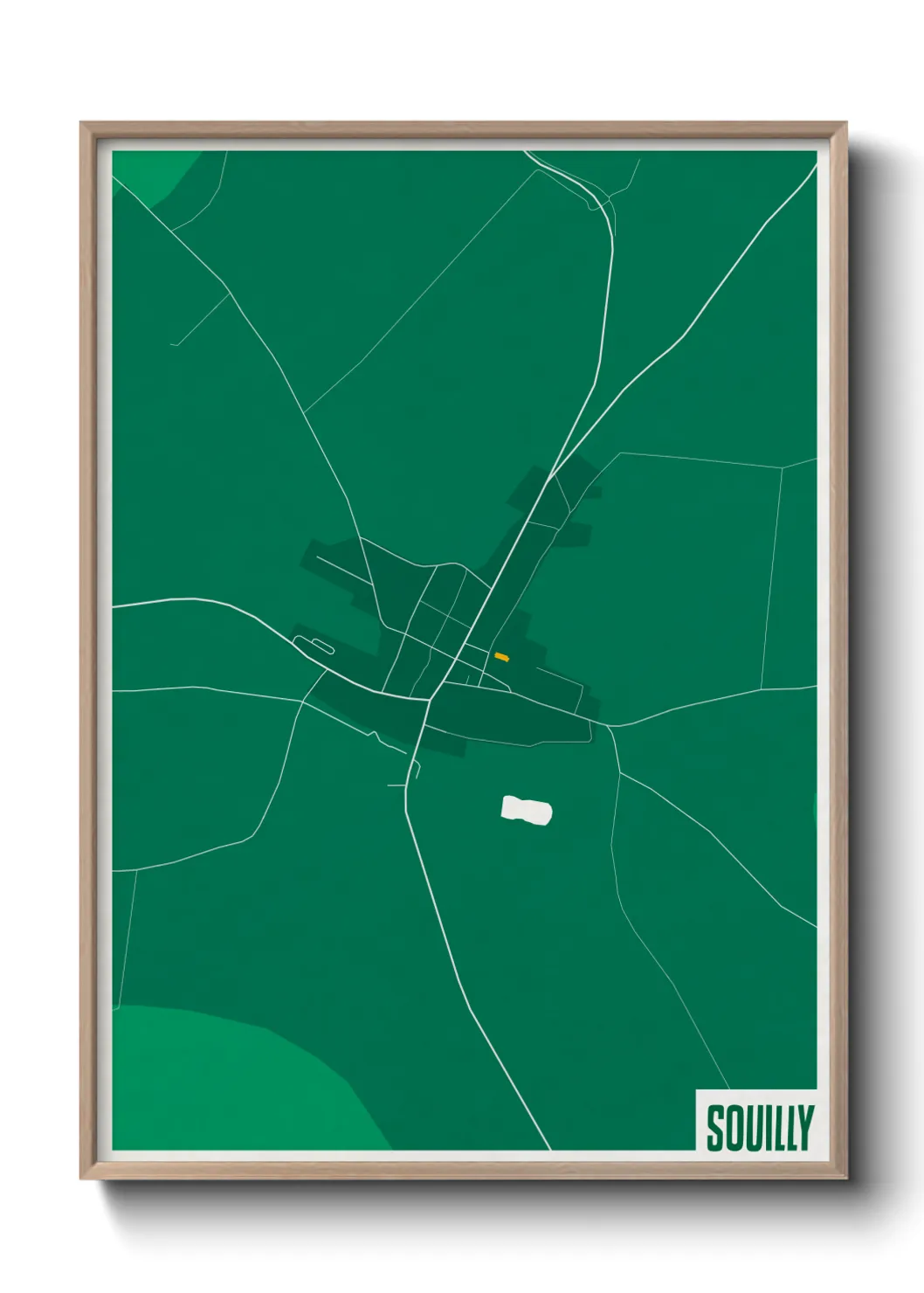 Une affiche de carte sur Souilly