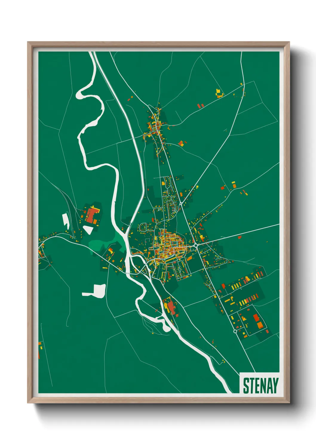Une affiche de carte sur Stenay