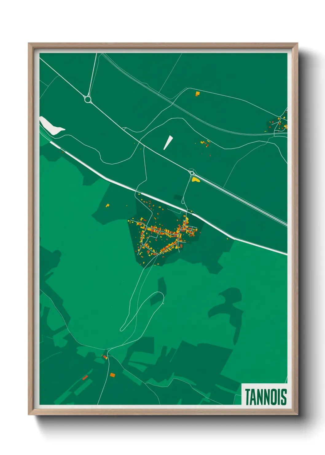 Une affiche de carte sur Tannois