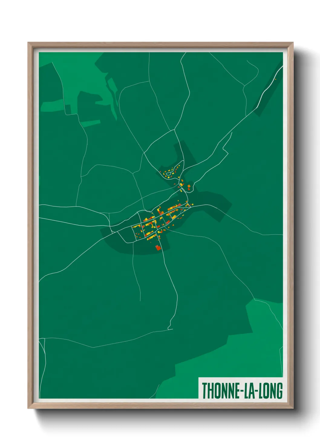 Une affiche de carte sur Thonne-la-Long