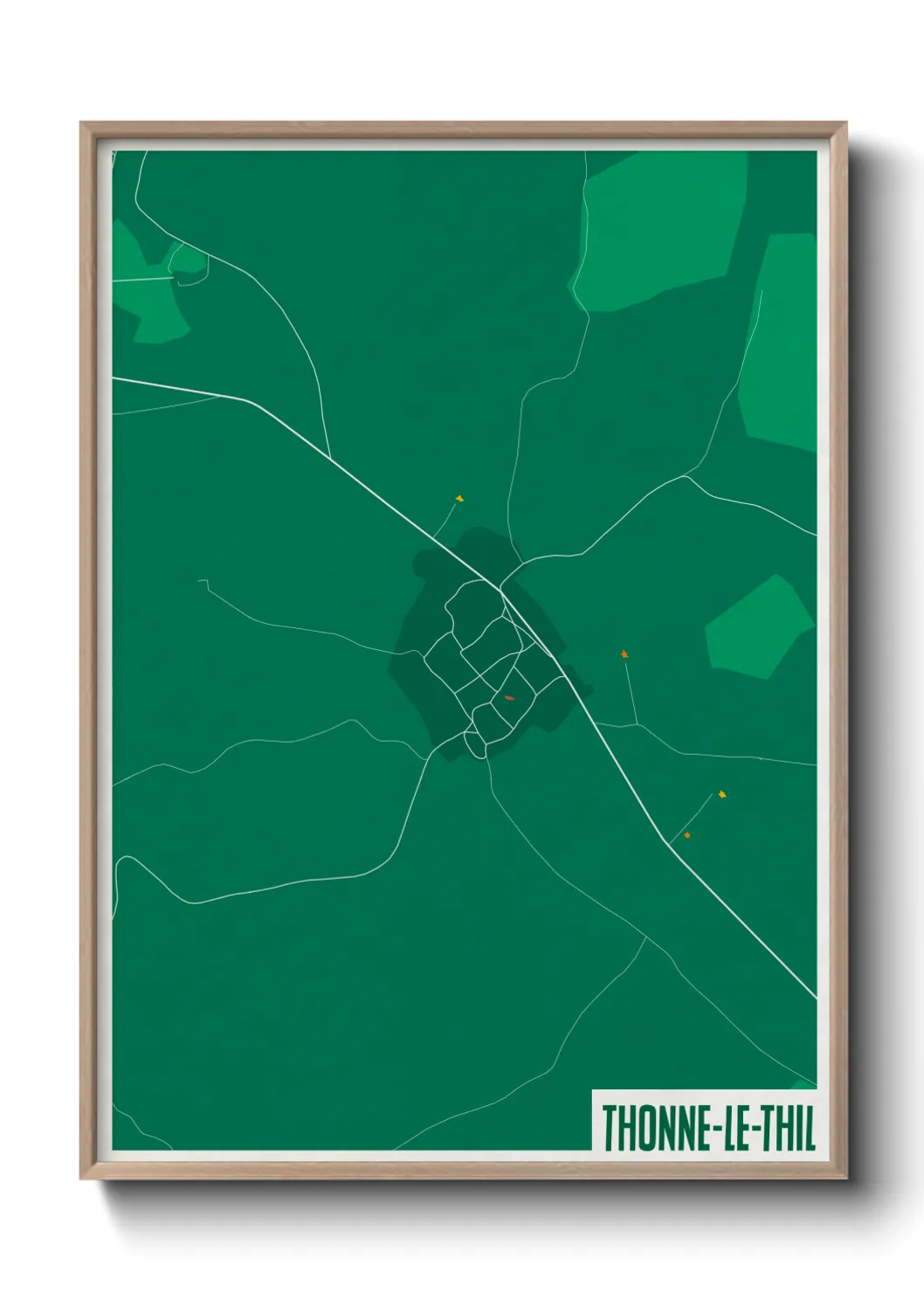 Un poster carteThonne-le-Thil