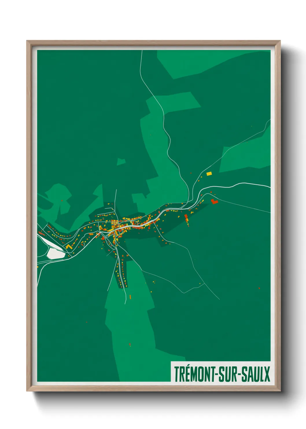 Une affiche de carte sur Trémont-sur-Saulx