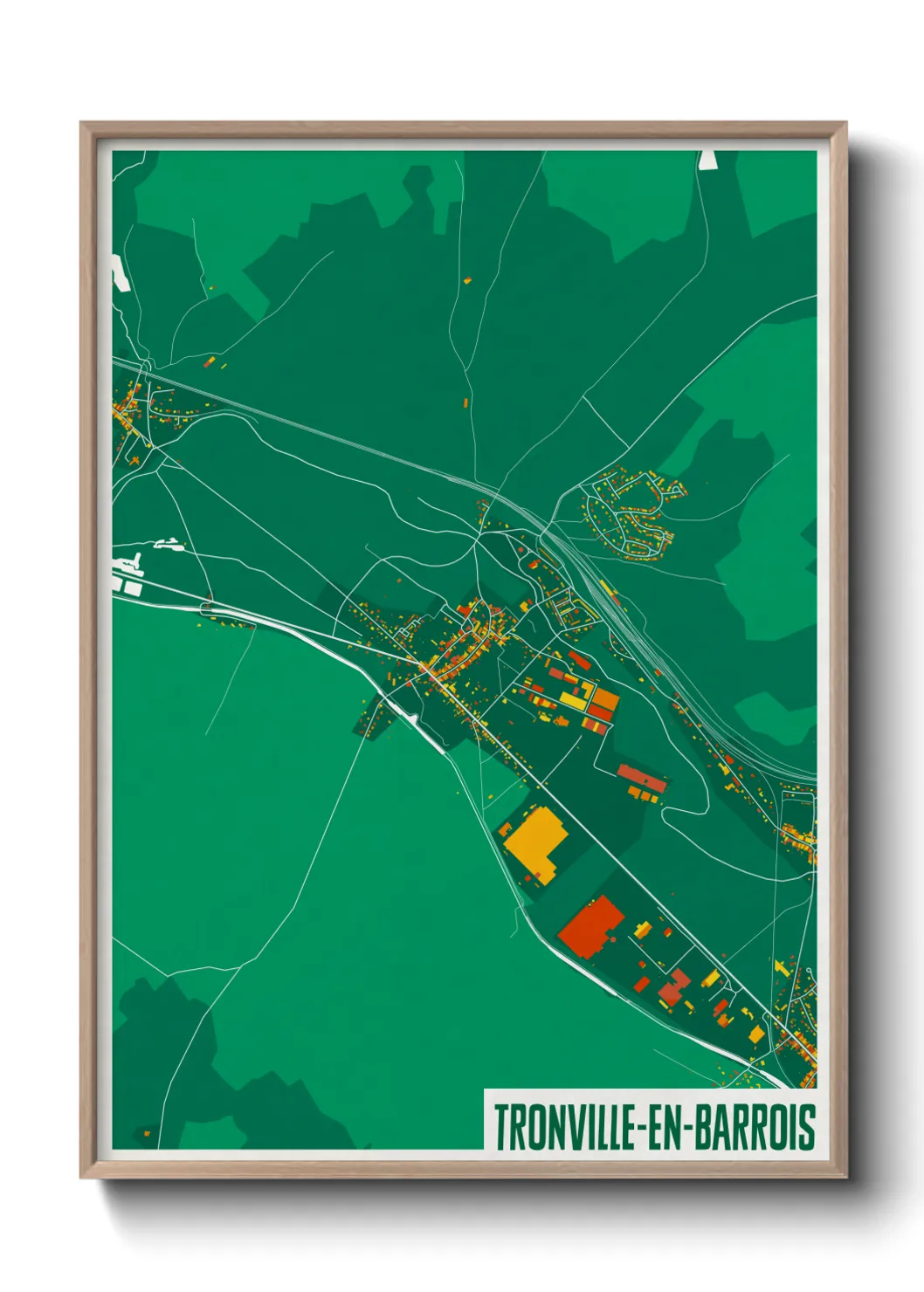 Une affiche de carte sur Tronville-en-Barrois
