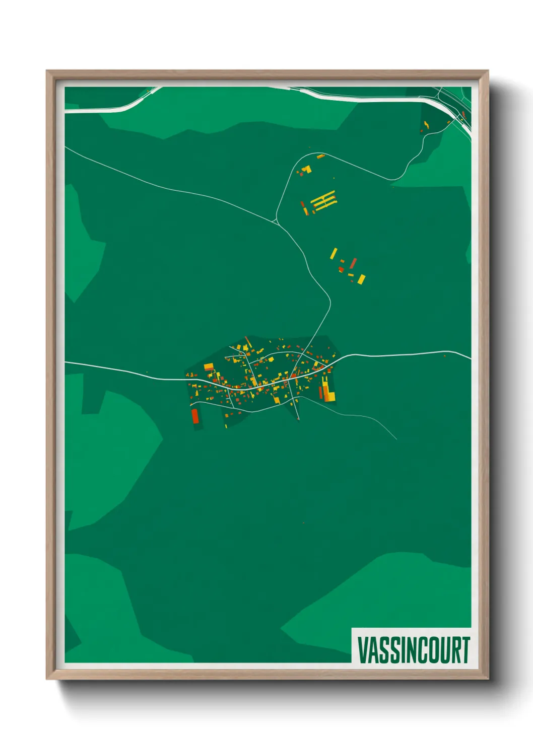 Une affiche de carte sur Vassincourt