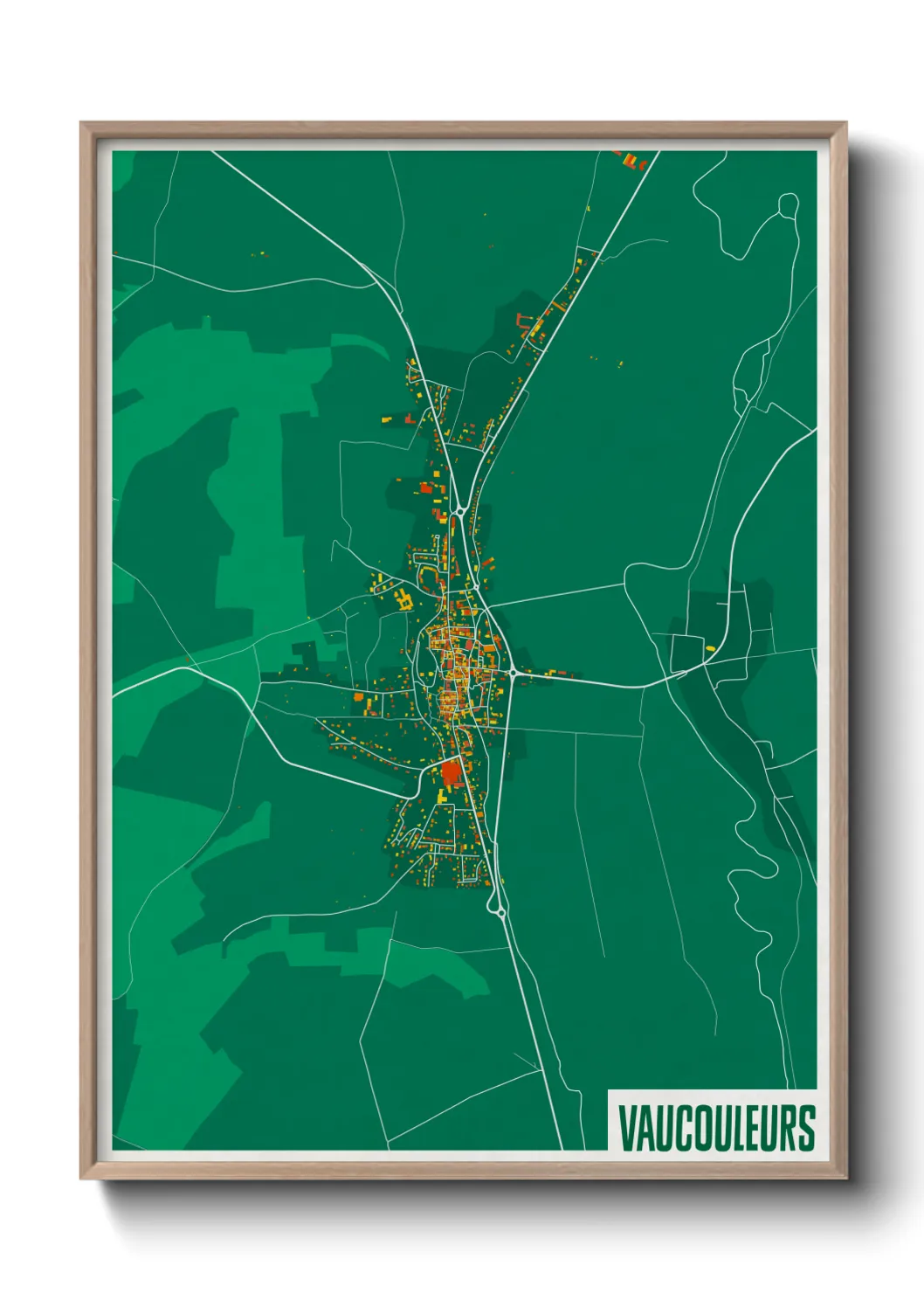 Une affiche de carte sur Vaucouleurs