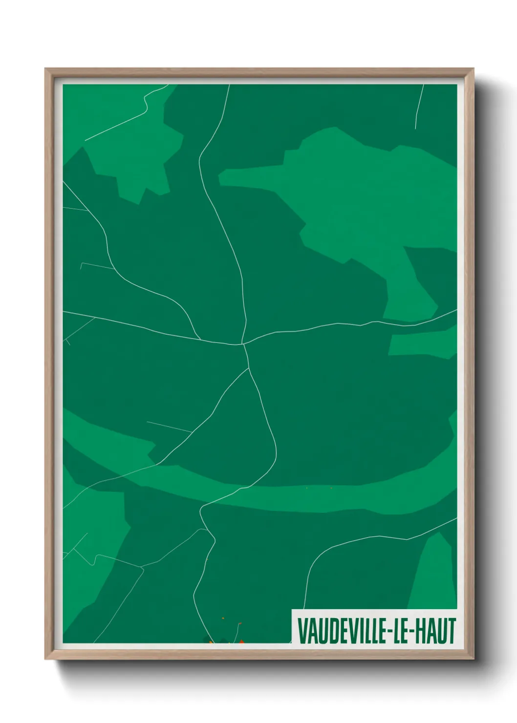 Une affiche de carte sur Vaudeville-le-Haut