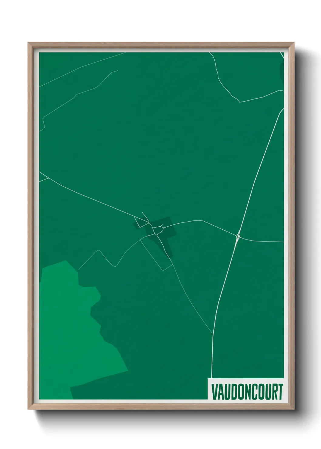 Une affiche de carte sur Vaudoncourt