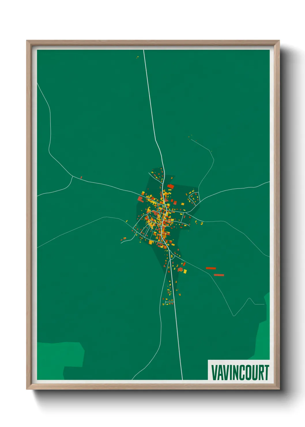 Une affiche de carte sur Vavincourt