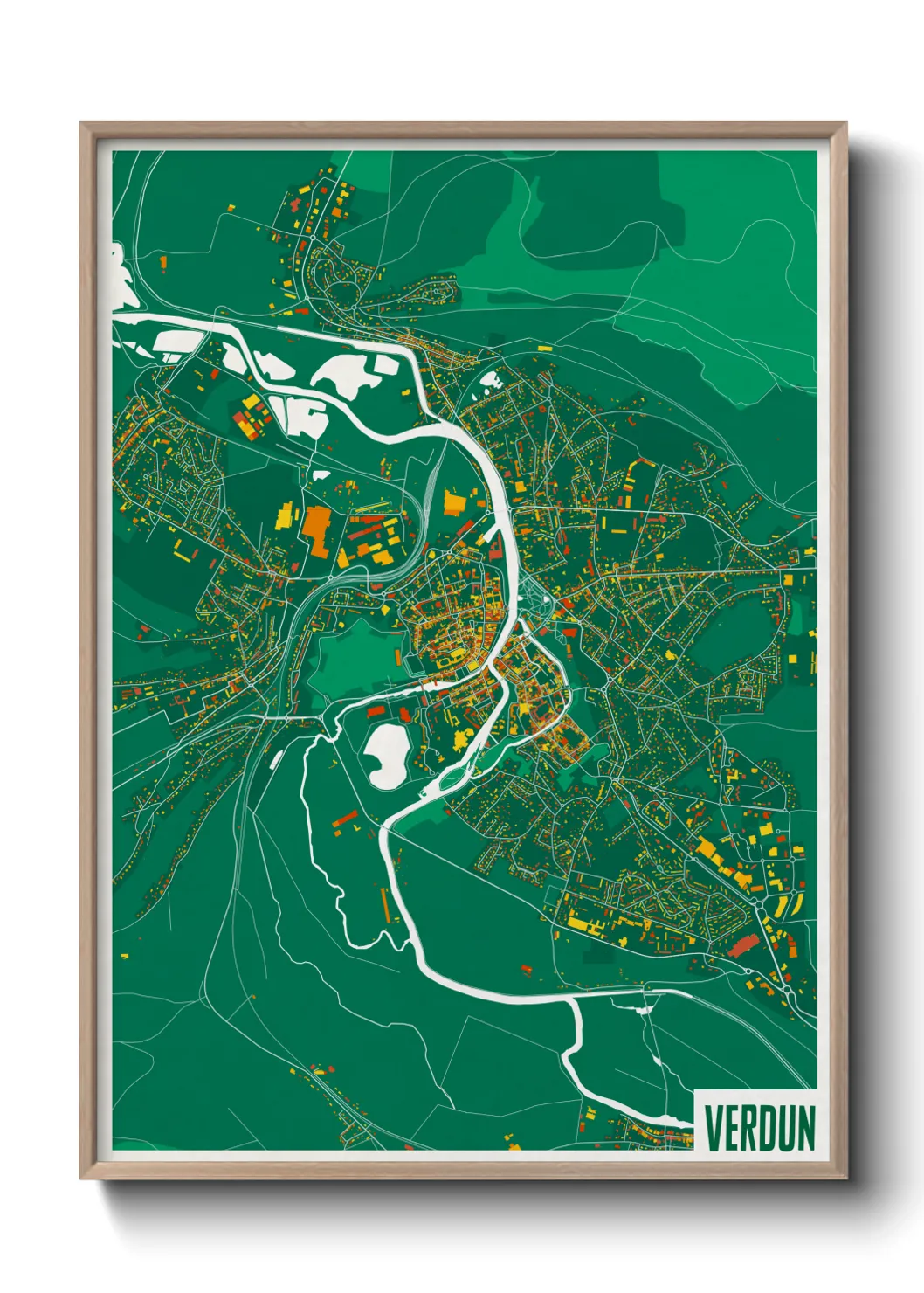Une affiche de carte sur Verdun