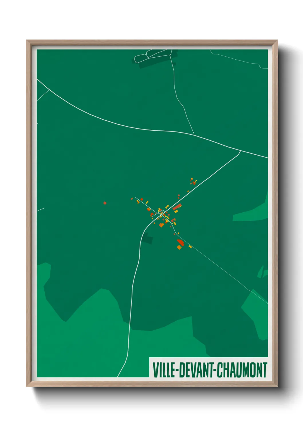 Une affiche de carte sur Ville-devant-Chaumont