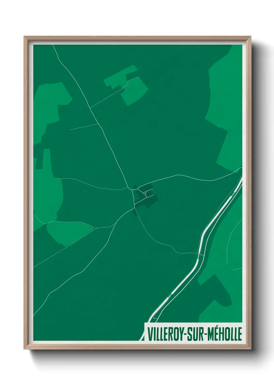 Une affiche de carte sur Villeroy-sur-Méholle