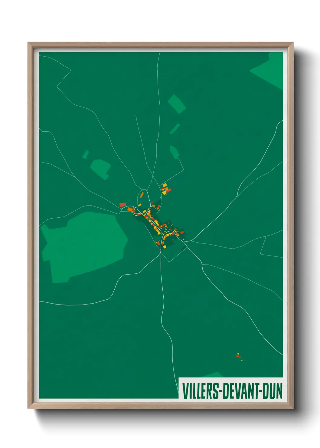 Une affiche de carte sur Villers-devant-Dun