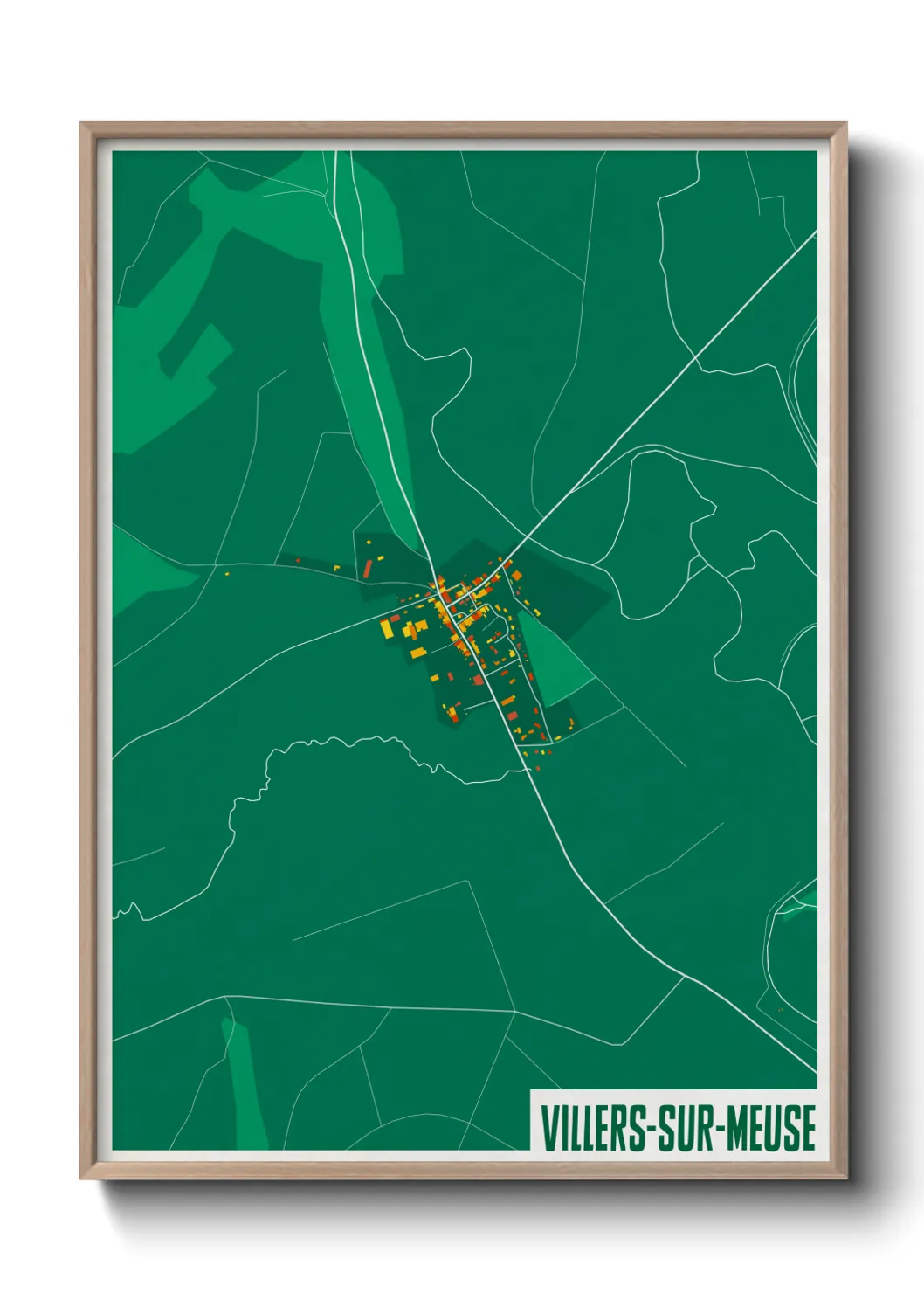Une affiche de carte sur Villers-sur-Meuse