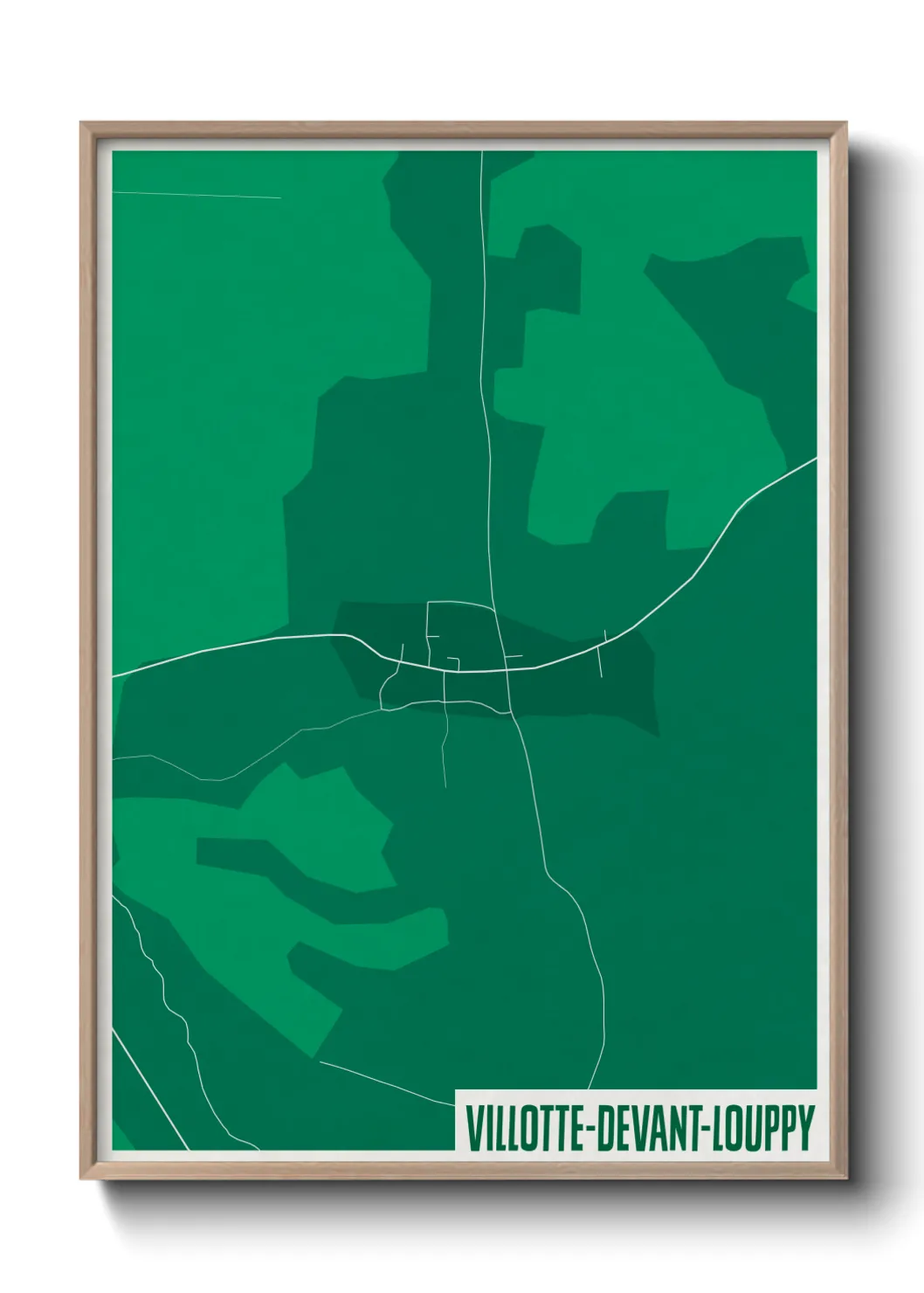 Une affiche de carte sur Villotte-devant-Louppy