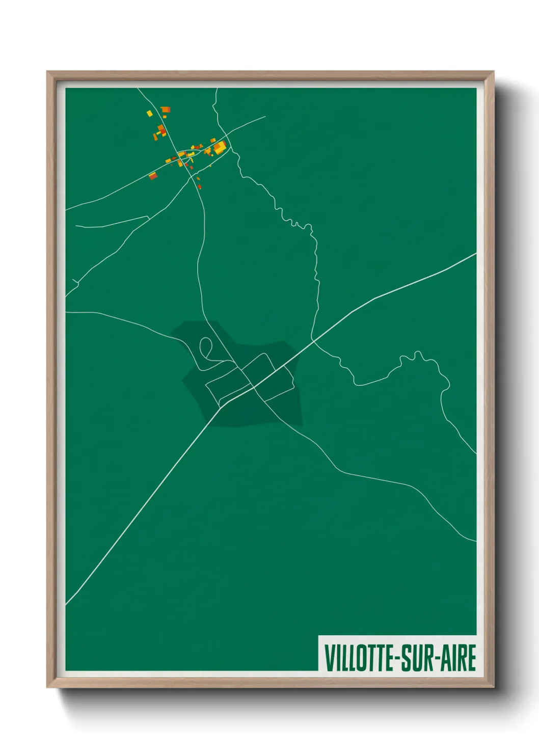 Une affiche de carte sur Villotte-sur-Aire