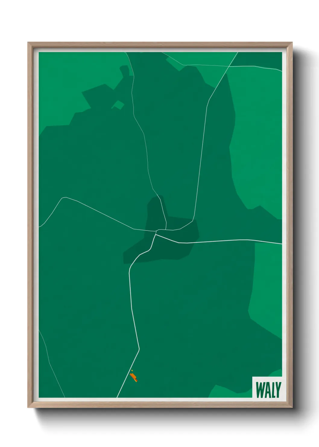 Une affiche de carte sur Waly