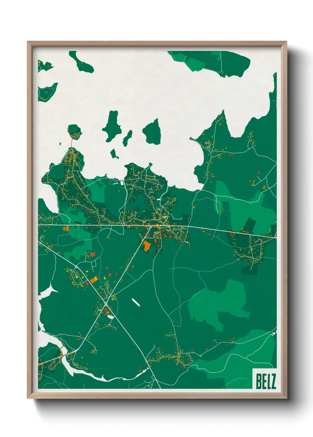 Une affiche de carte sur Belz