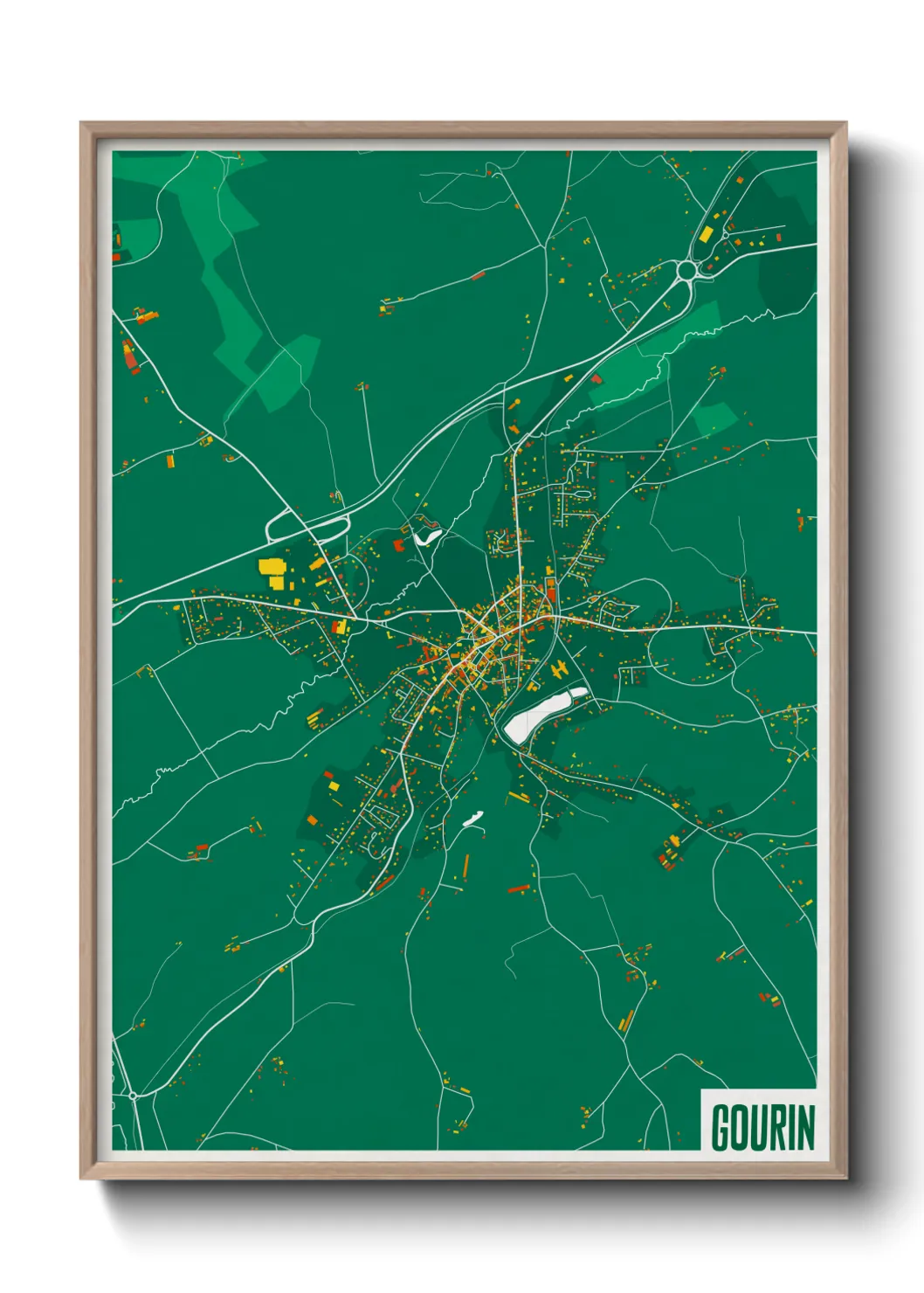 Une affiche de carte sur Gourin