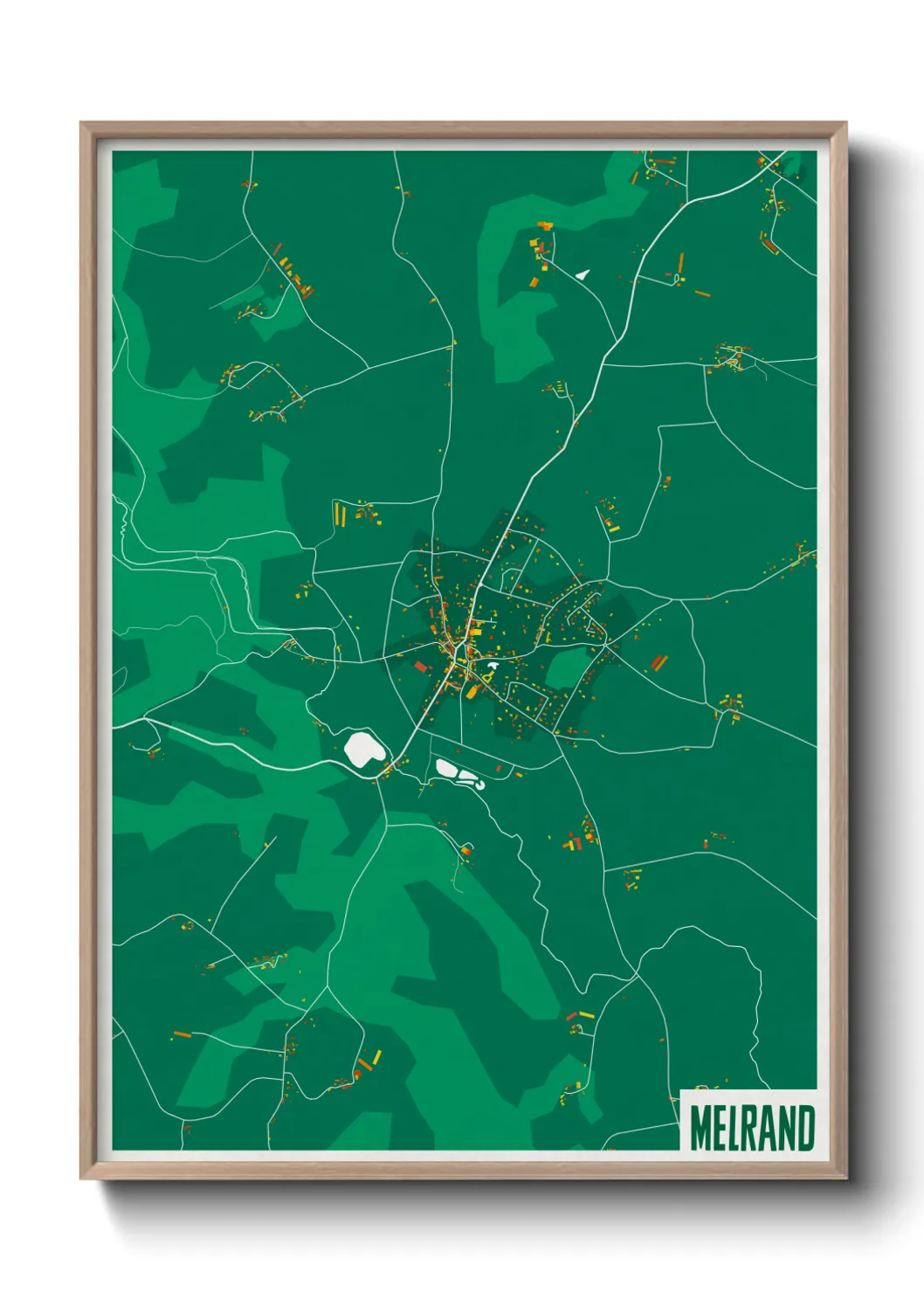 Une affiche de carte sur Melrand