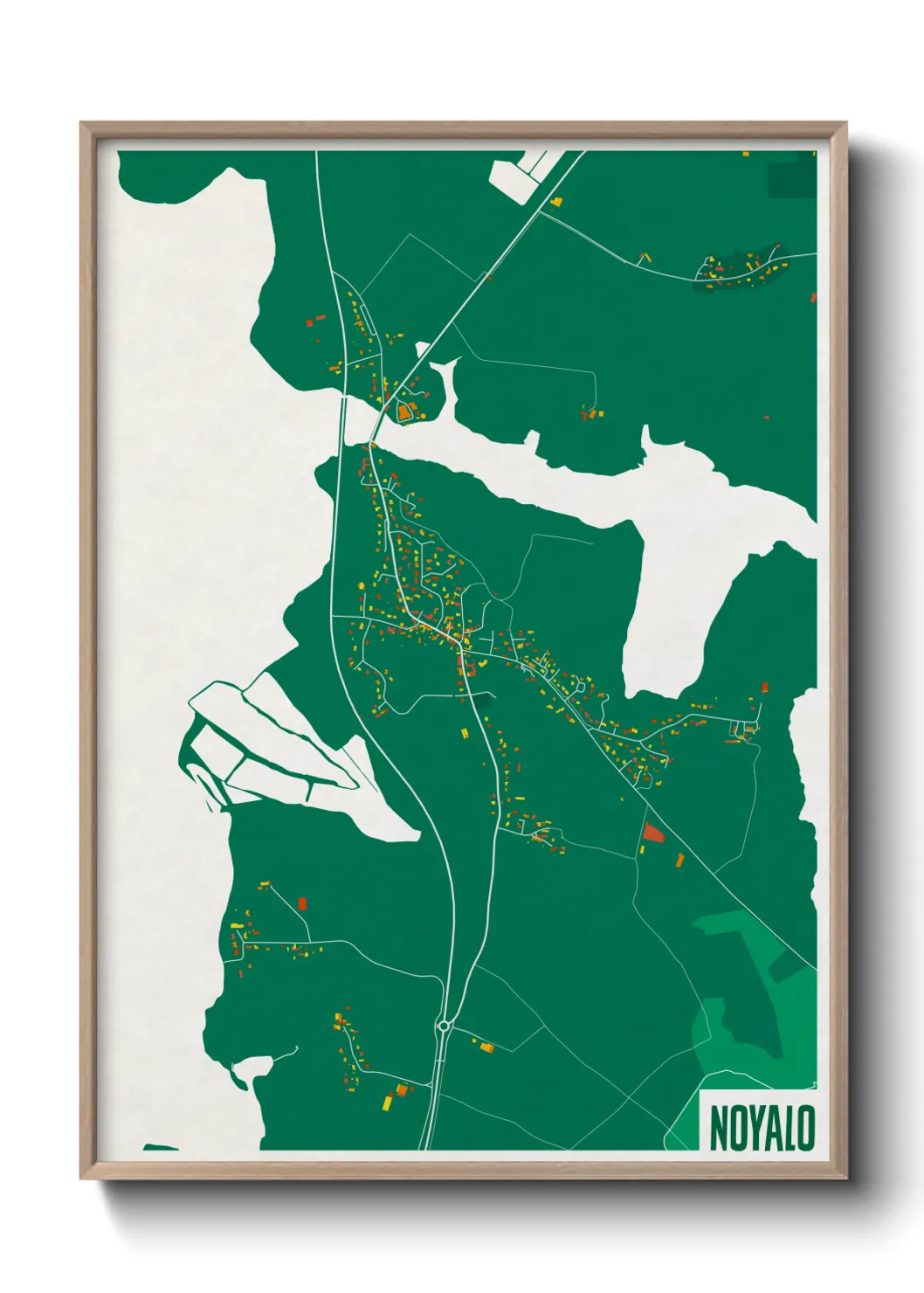Une affiche de carte sur Noyalo