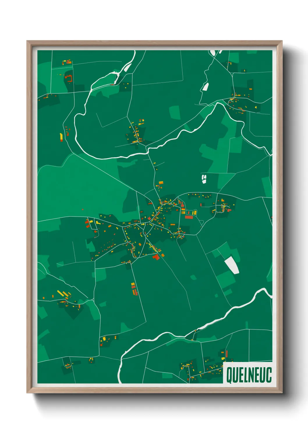 Une affiche de carte sur Quelneuc