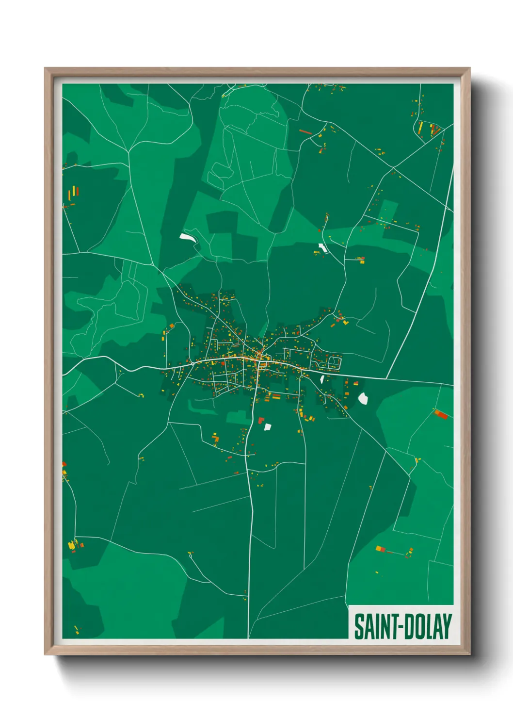 Une affiche de carte sur Saint-Dolay