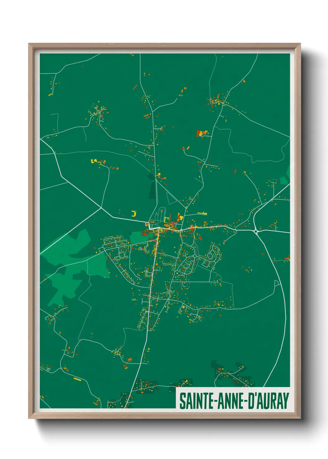 Une affiche de carte sur Sainte-Anne-d'Auray