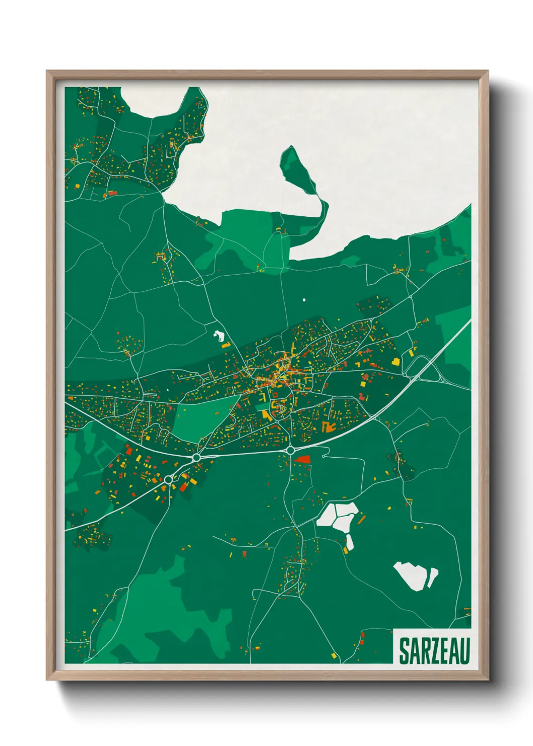 Une affiche de carte sur Sarzeau