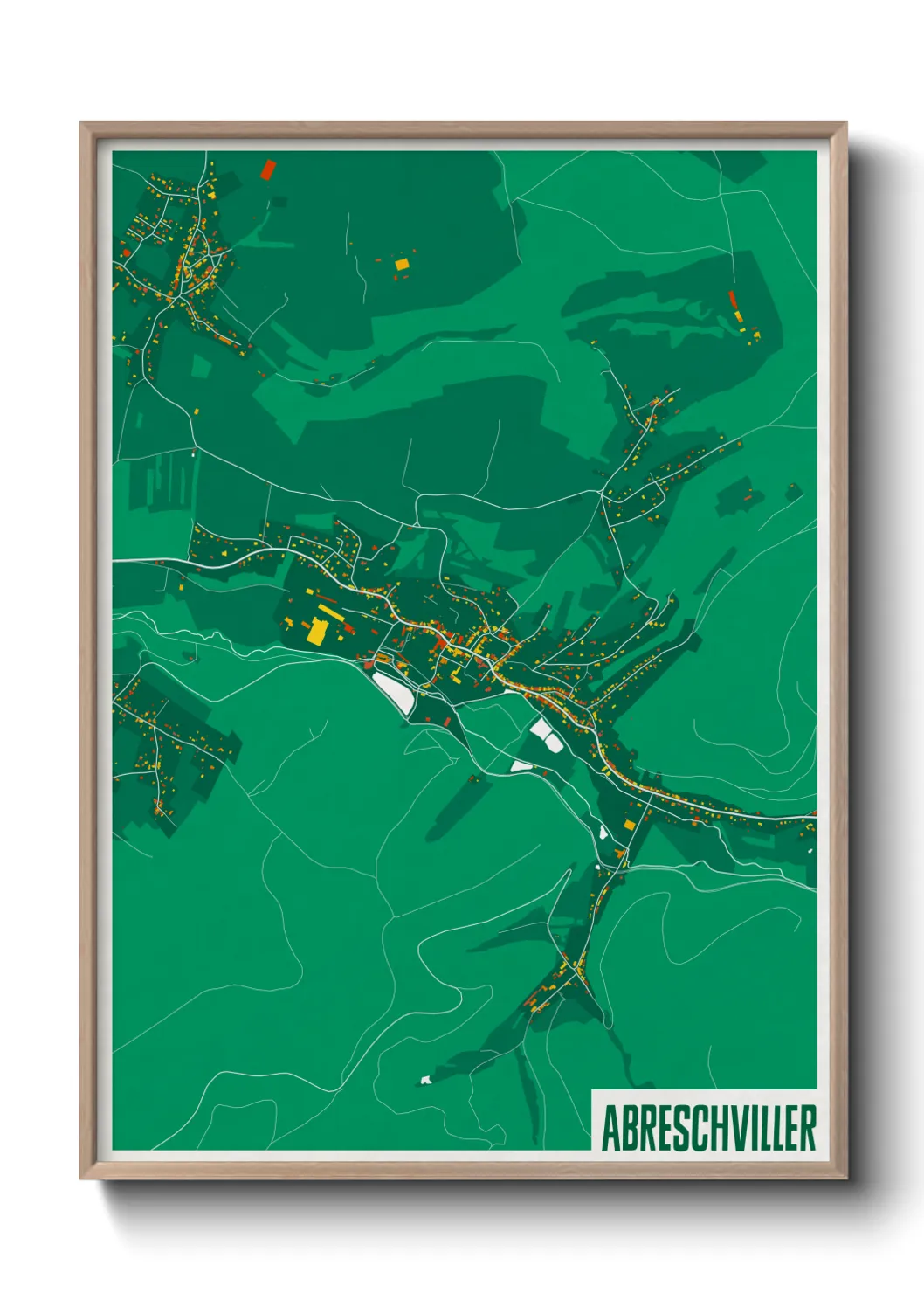 Une affiche de carte sur Abreschviller