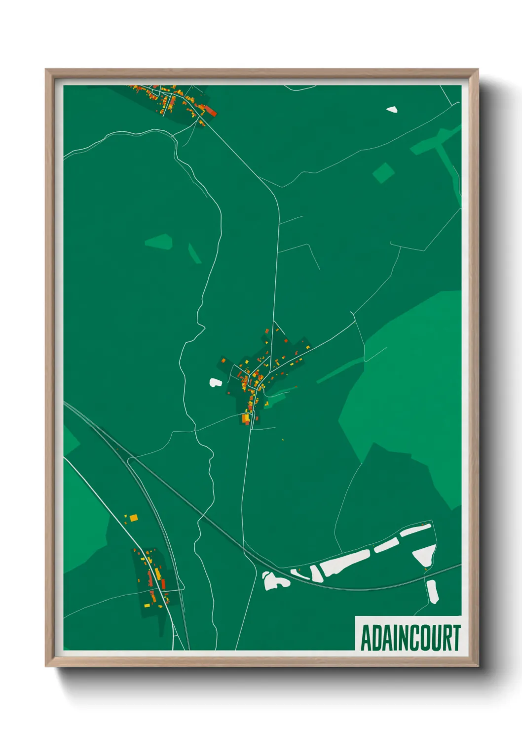 Une affiche de carte sur Adaincourt