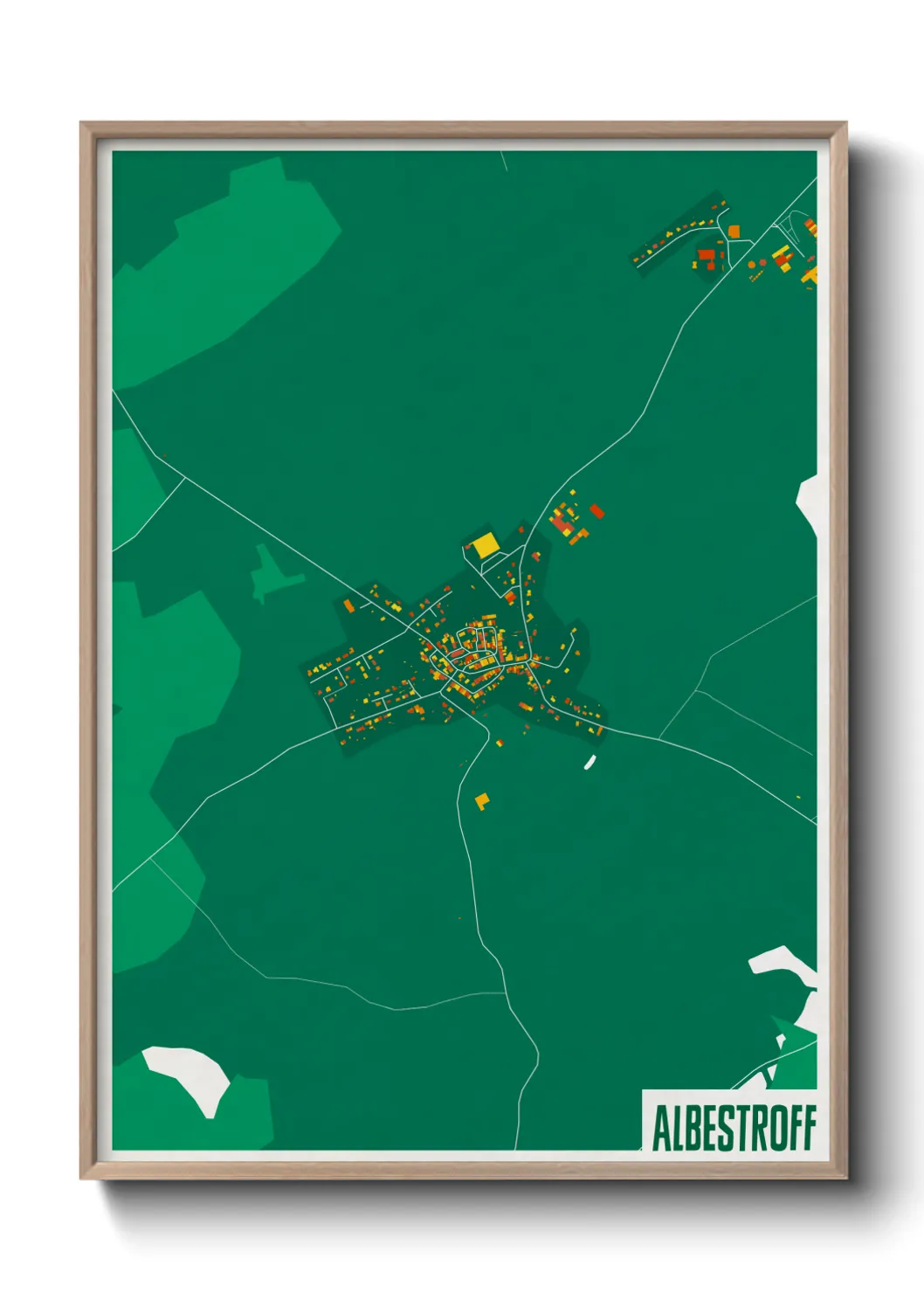 Une affiche de carte sur Albestroff