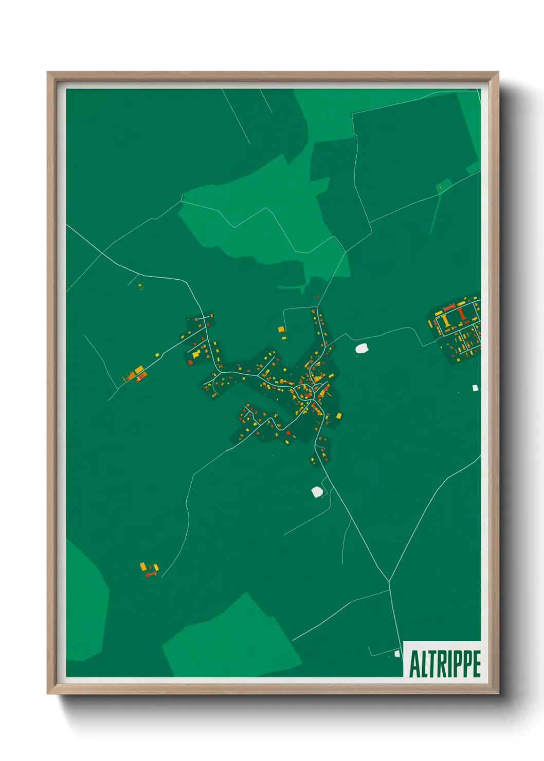 Une affiche de carte sur Altrippe