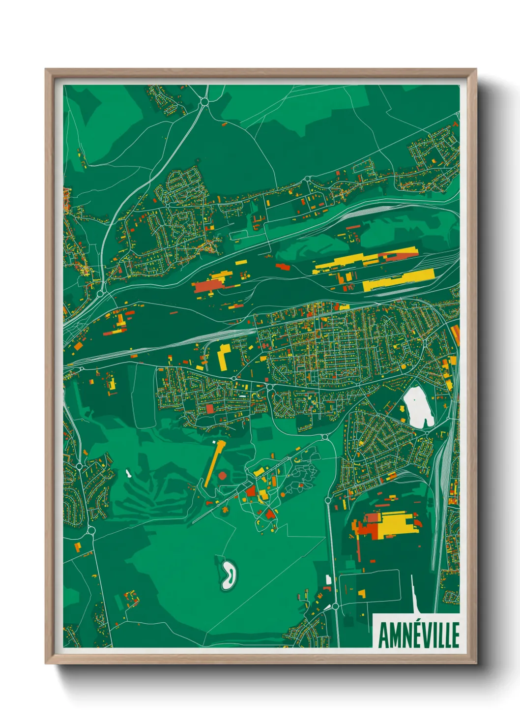 Une affiche de carte sur Amnéville