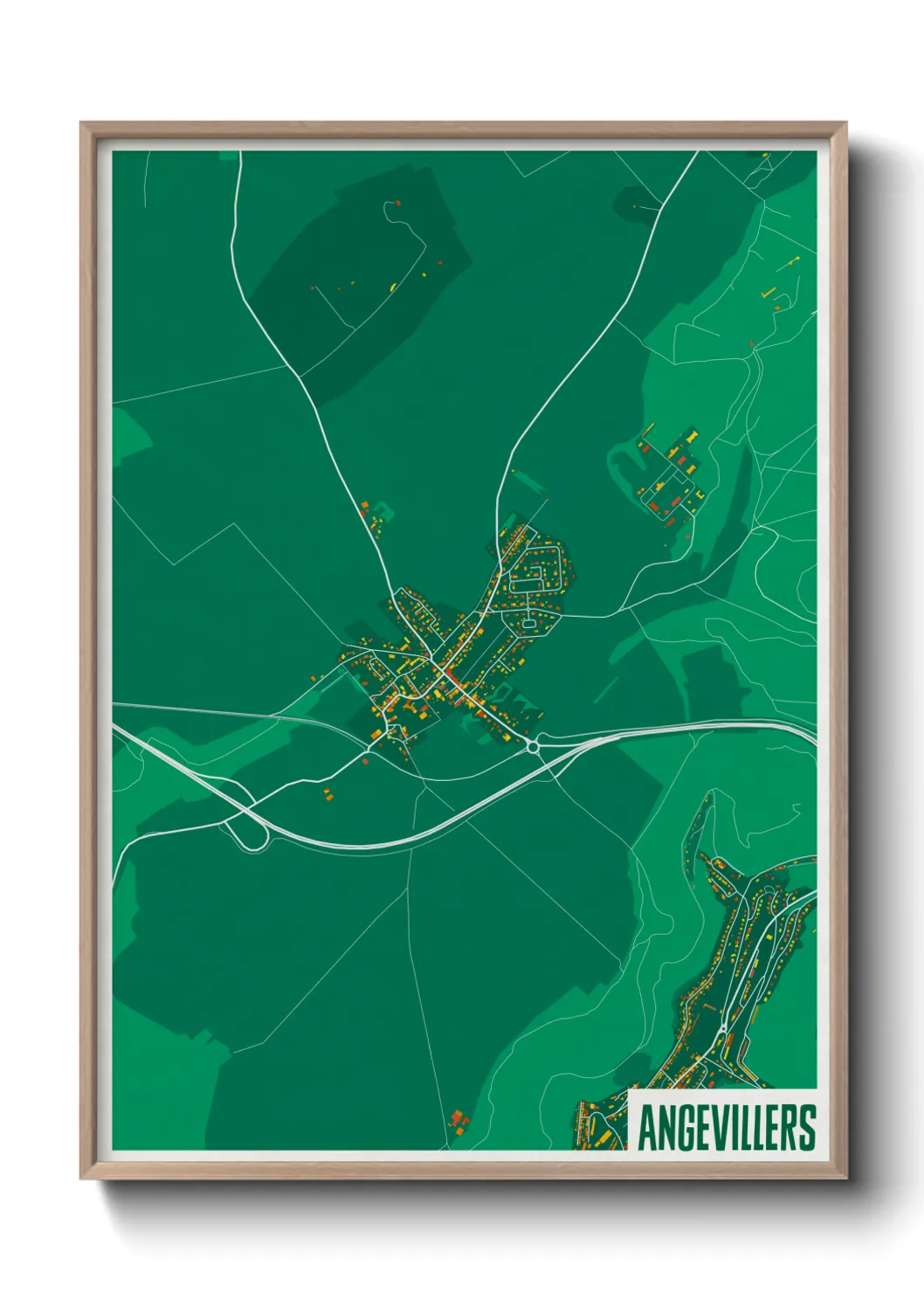 Une affiche de carte sur Angevillers