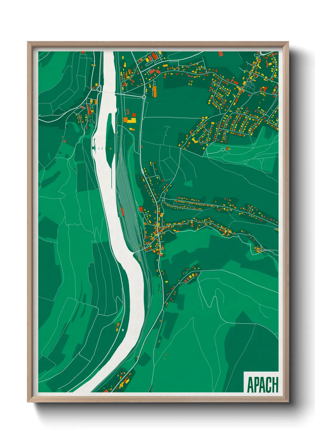 Une affiche de carte sur Apach