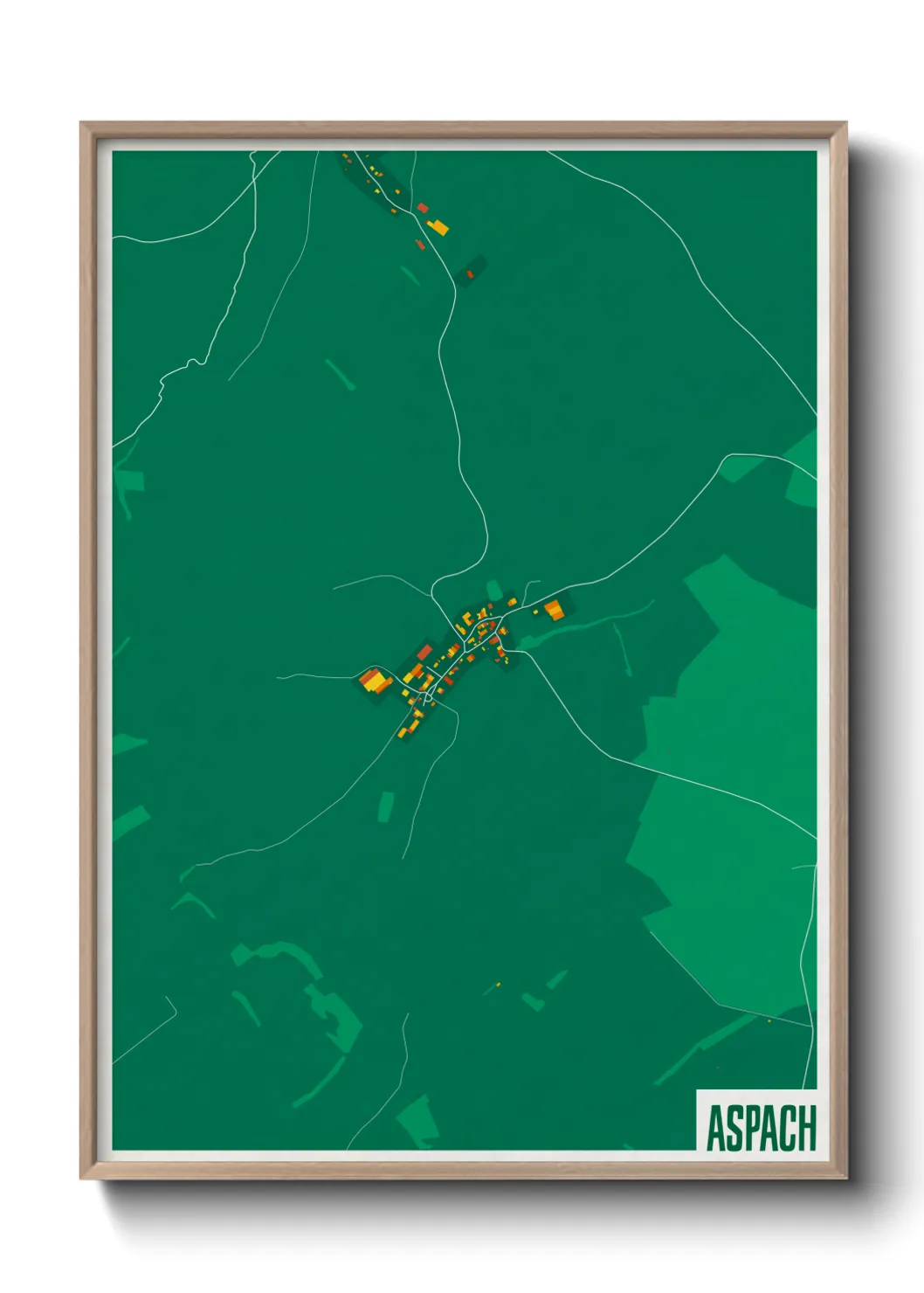 Une affiche de carte sur Aspach