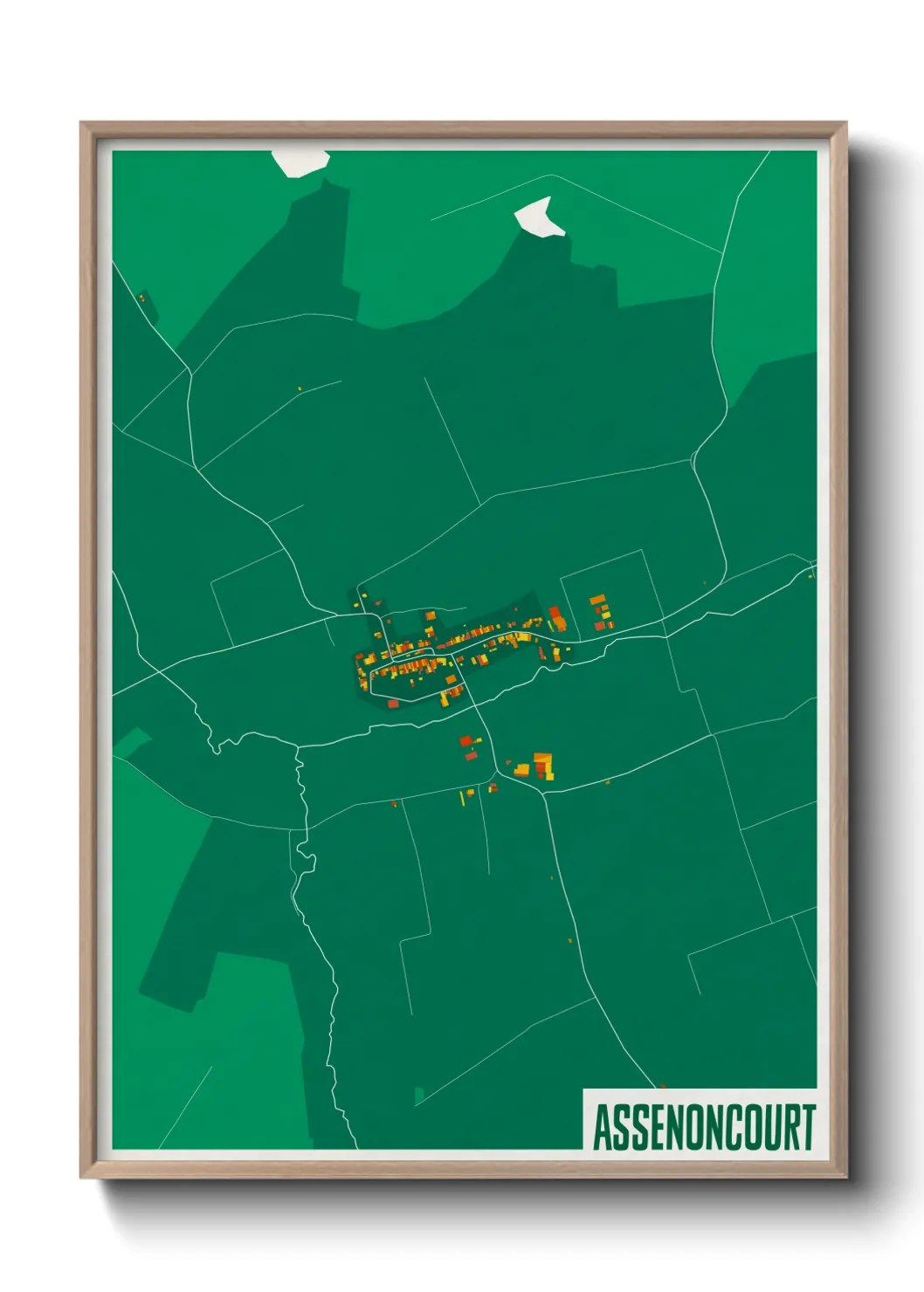 Une affiche de carte sur Assenoncourt